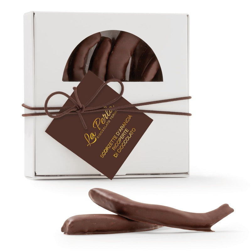Chocolate covered orange peel